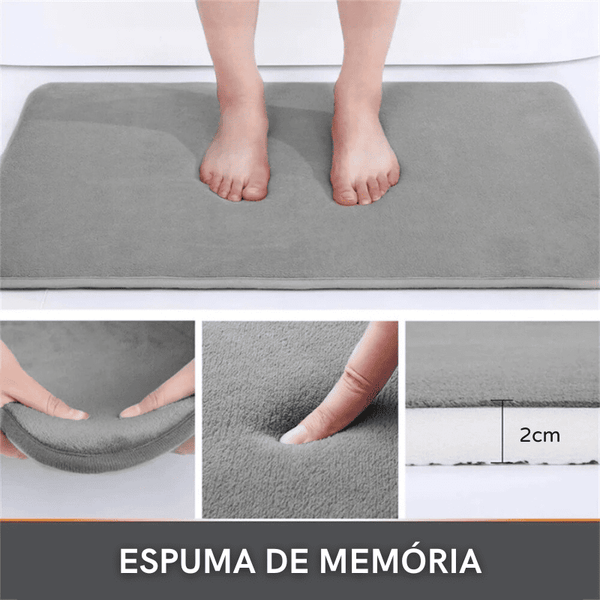 Tapete para Banheiro Antiderrapante Absorvente Veludo - Doys