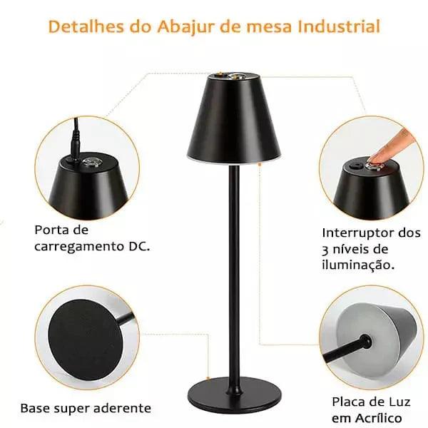 Luminária de Mesa Recarregável - Doys